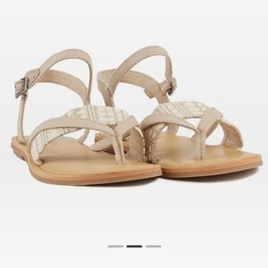 Toms Oxford Tan Heritage Canvas Lexie Sandals